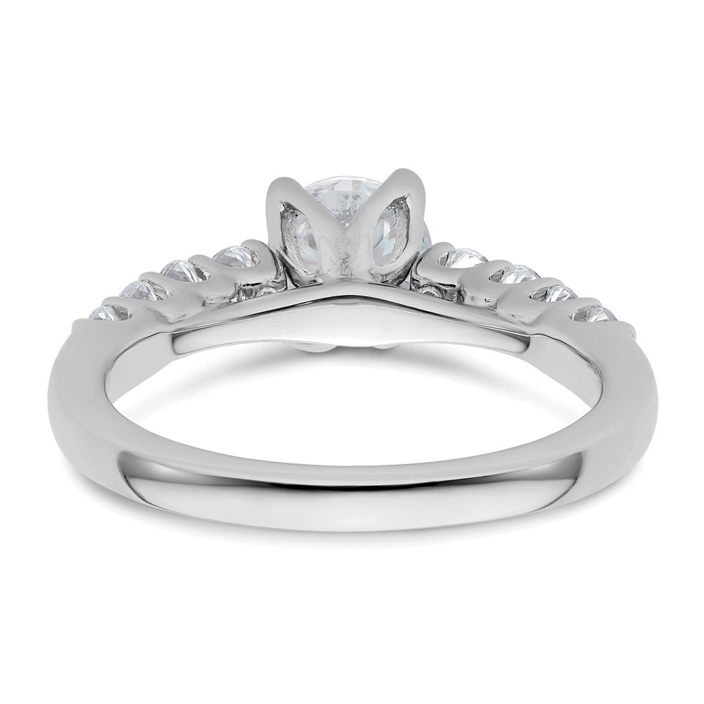 14K White Gold Lab Grown Diamond VS/SI FGH Peg Semi-mount Eng Ring