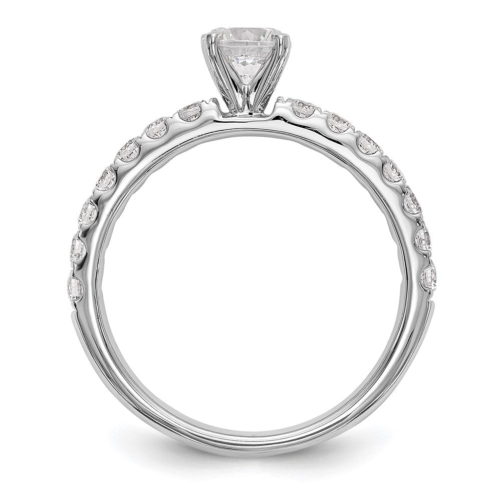 14K White Gold Lab Grown Diamond VS/SI FGH Peg Semi-mount Eng Ring