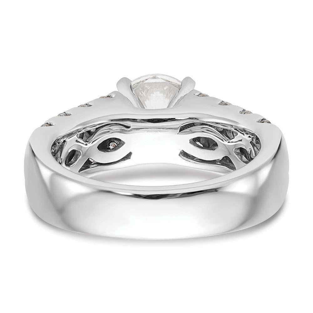 14K White Gold Lab Grown Diamond VS/SI FGH Peg Semi-mount Eng Ring