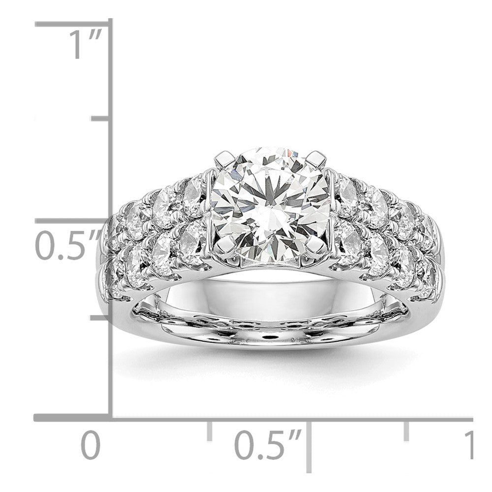 14K White Gold Lab Grown Diamond VS/SI FGH Peg Semi-mount Eng Ring