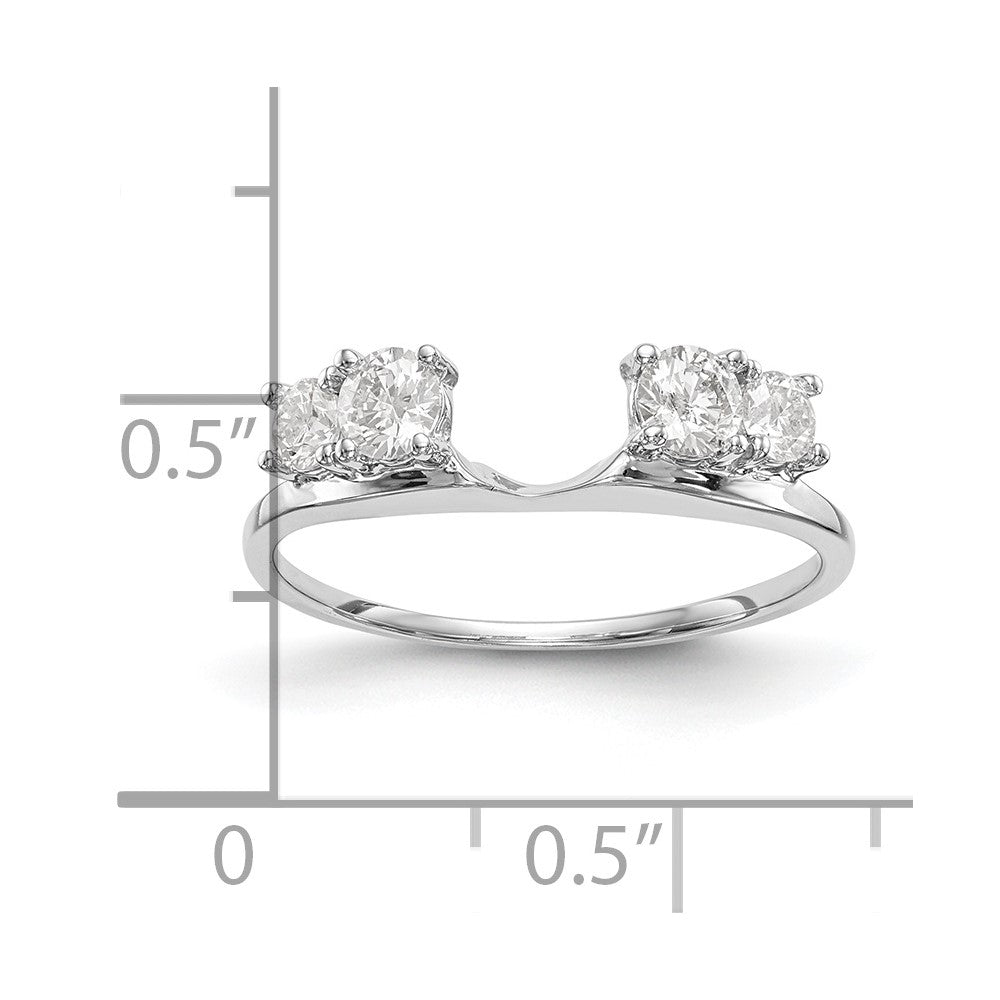 14K White Gold Lab Grown Diamond VS/SI FGH Wrap