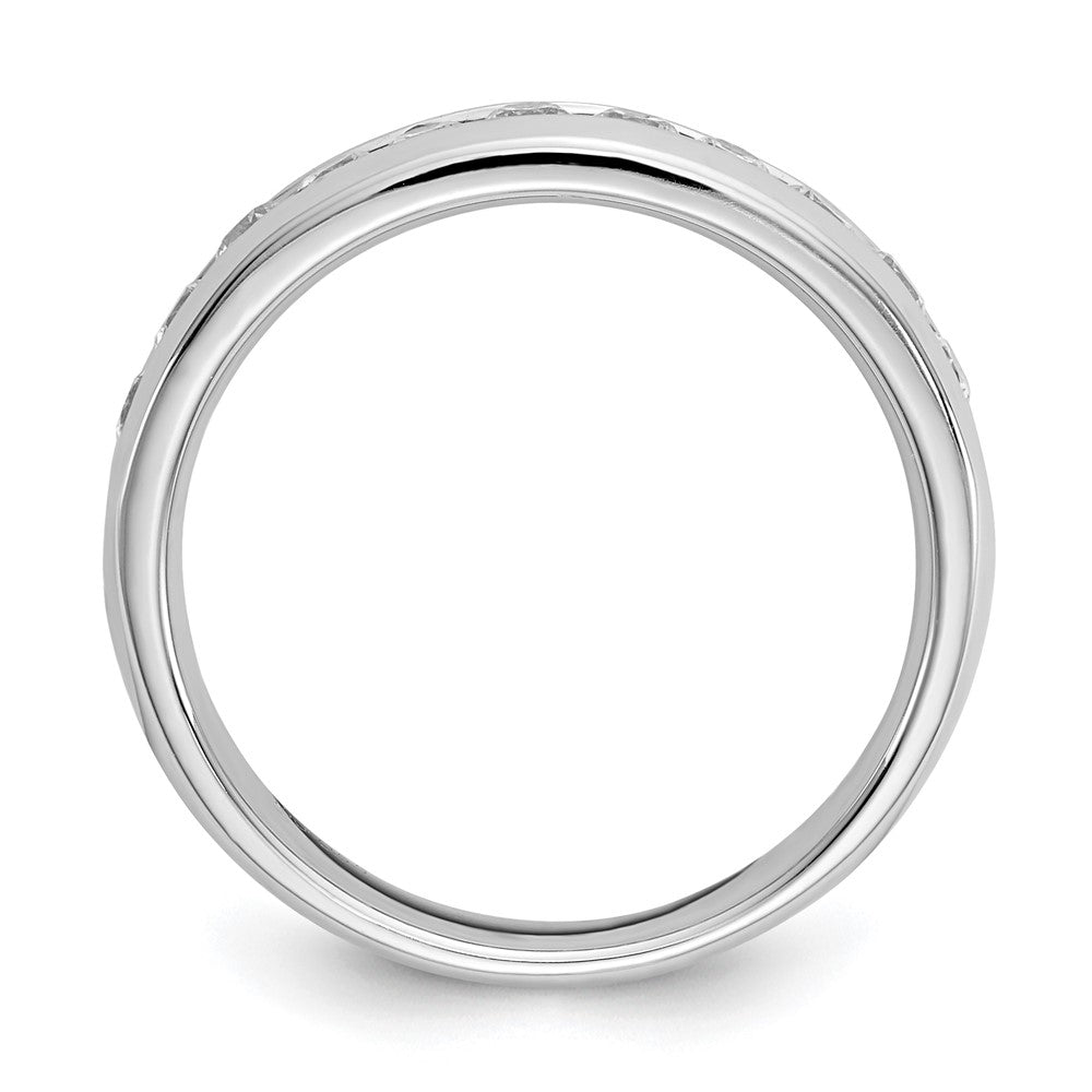 14K White Gold Lab Grown VS/SI FGH Dia 11-Stone Channel Band