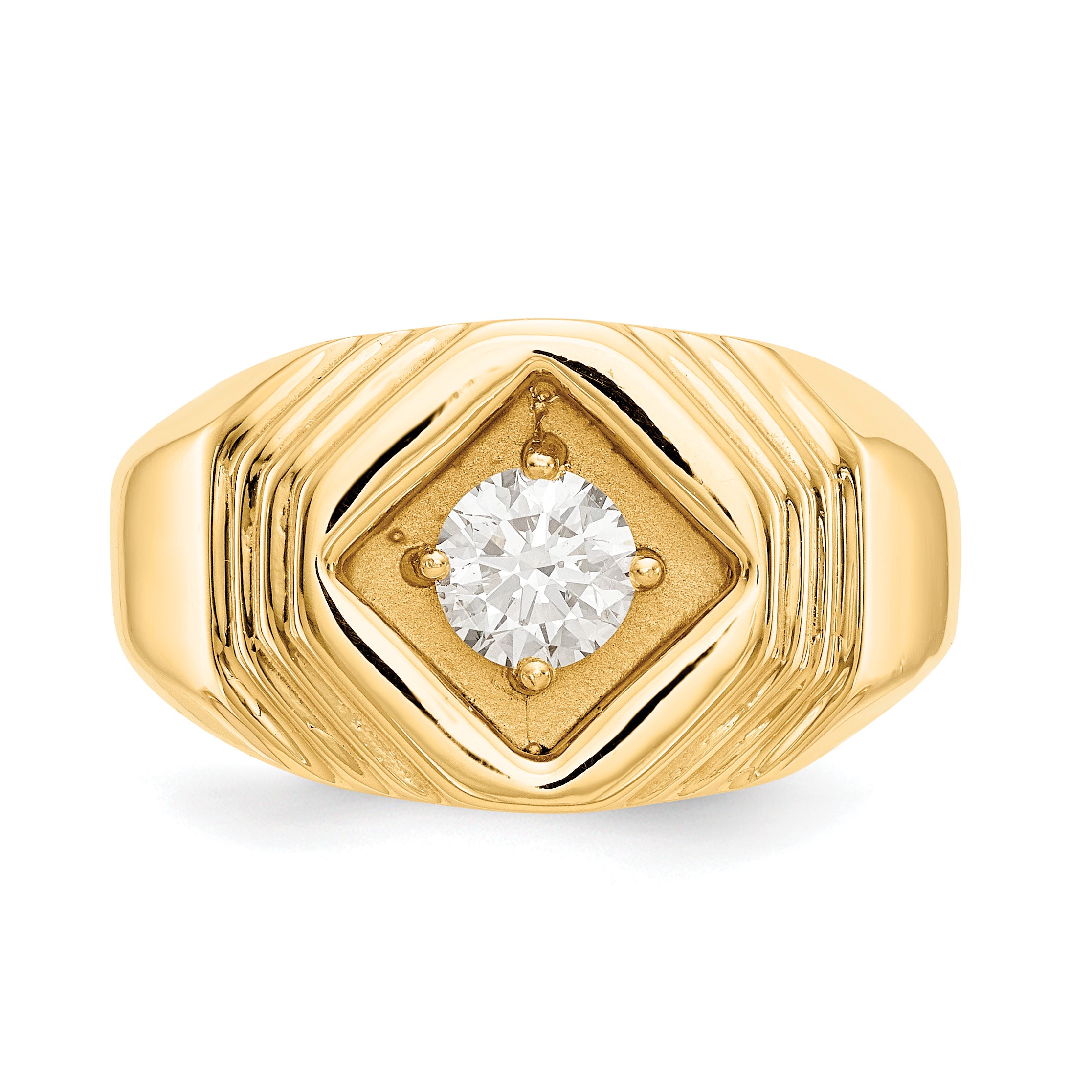14K 1/2 carat Diamond Complete Men's Ring