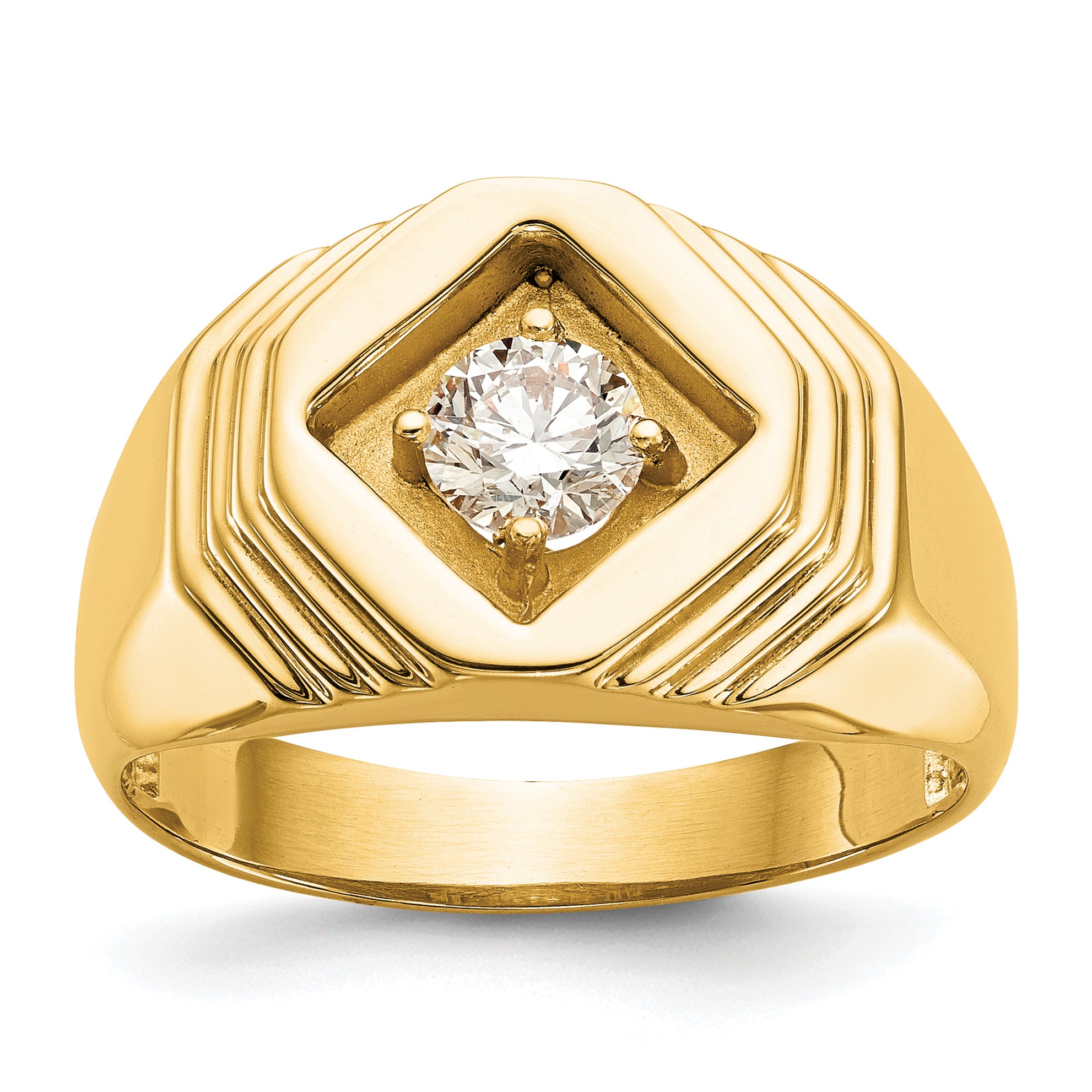 14K 1/2 carat Diamond Complete Men's Ring