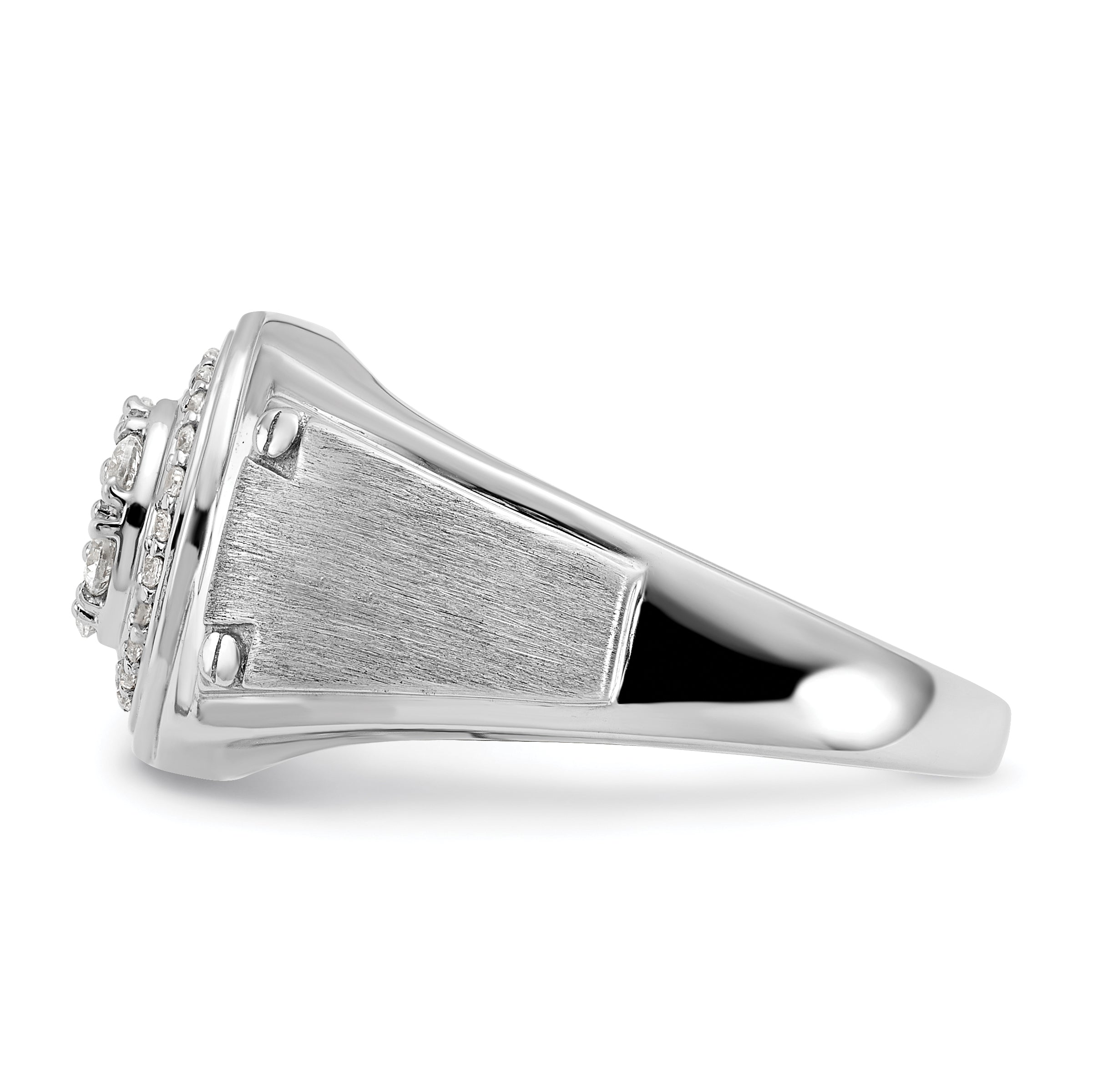 IBGoodman 14k White Gold 1/2 carat Lab Grown Diamond VS/SI+ G+ Complete Men's Ring