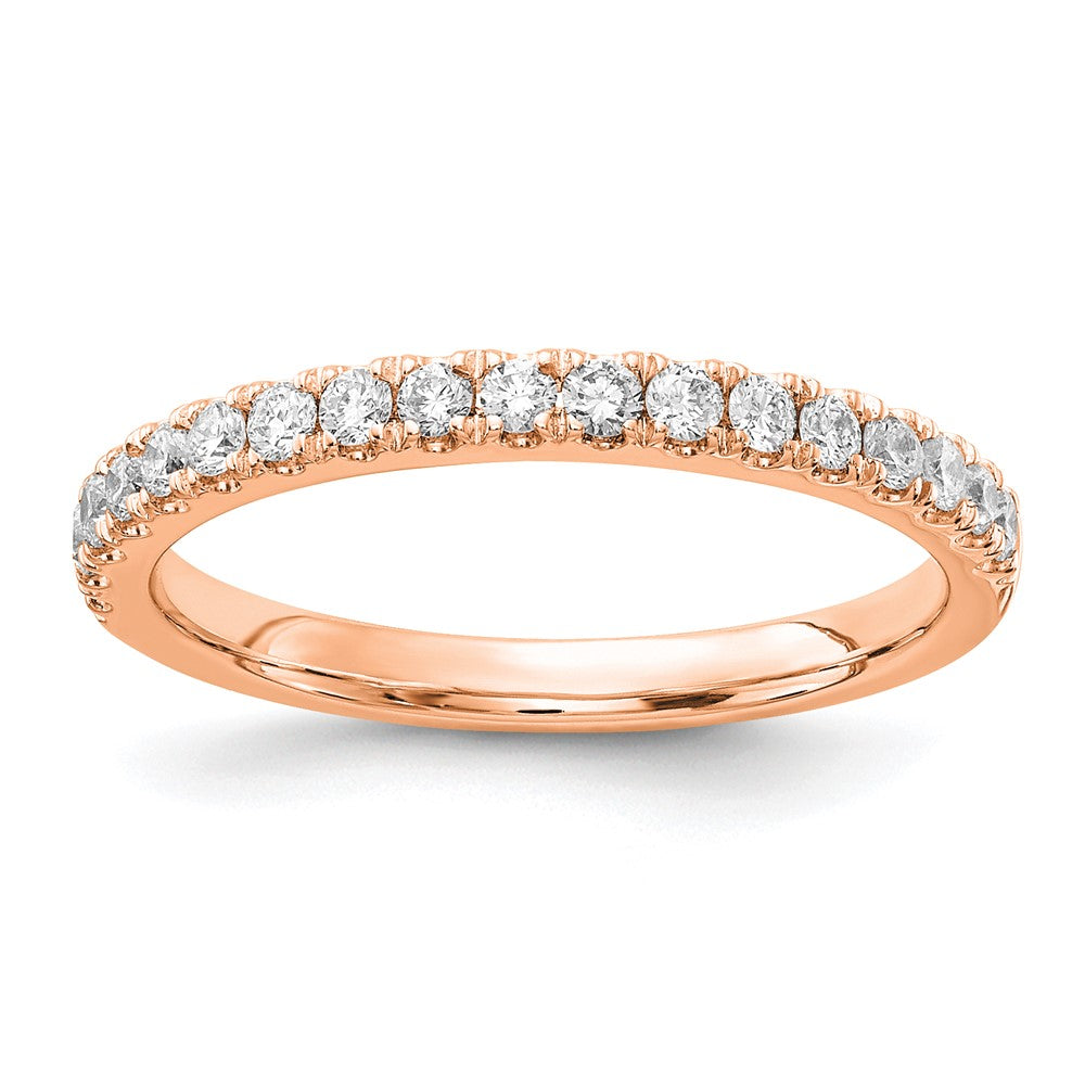 14K Rose Gold Lab Grown Diamond VS DEF 1/3ct Wedding Band