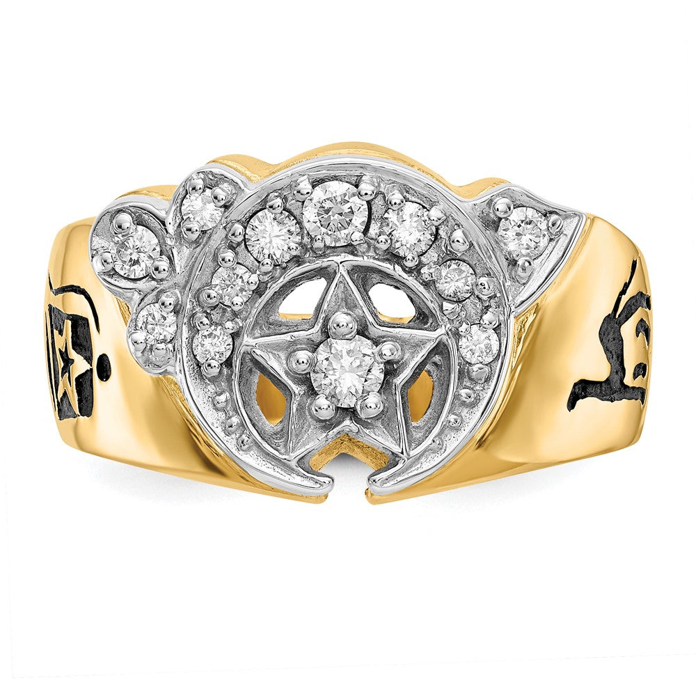 14K Two-Tone Lab Grown Diamond VS/SI FGH Shriners Ring