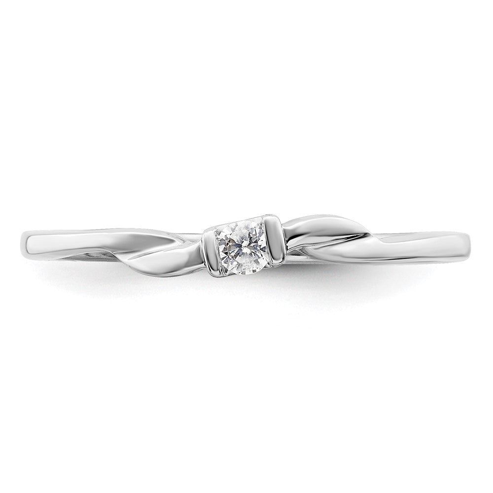 14K White Gold First Promise Lab Grown VS/SI FGH Dia Complete Promise Ring