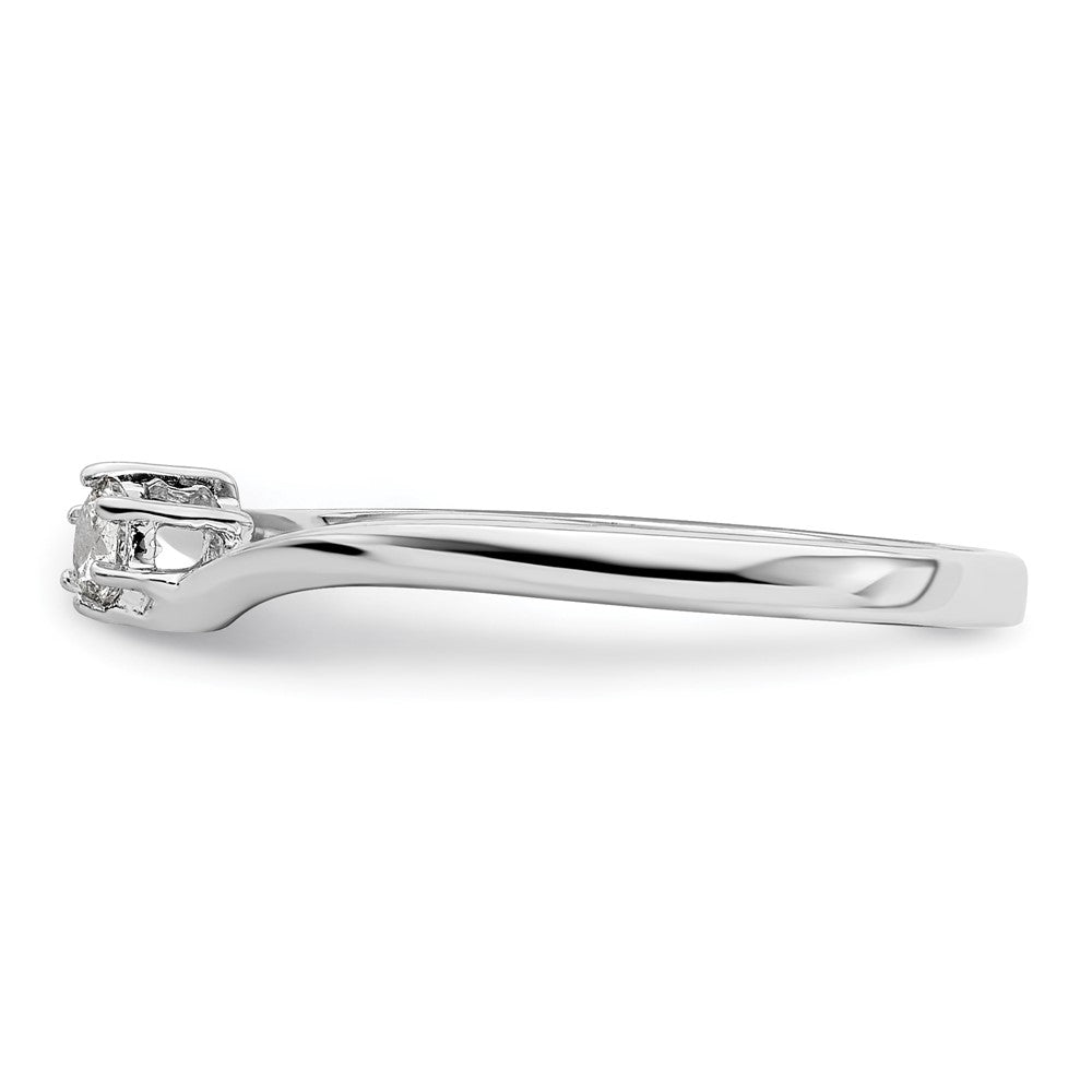 14K White Gold First Promise Lab Grown VS/SI FGH Dia Complete Promise Ring