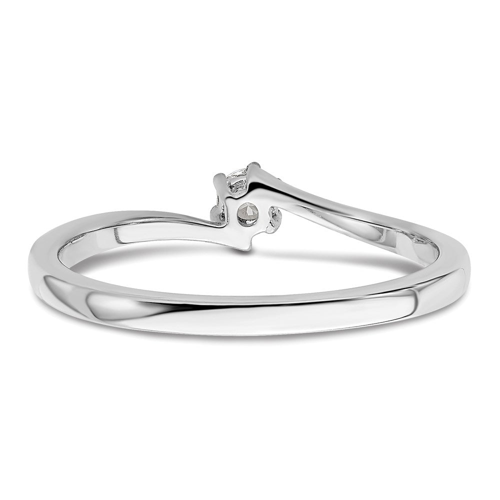 14K White Gold First Promise Lab Grown VS/SI FGH Dia Complete Promise Ring
