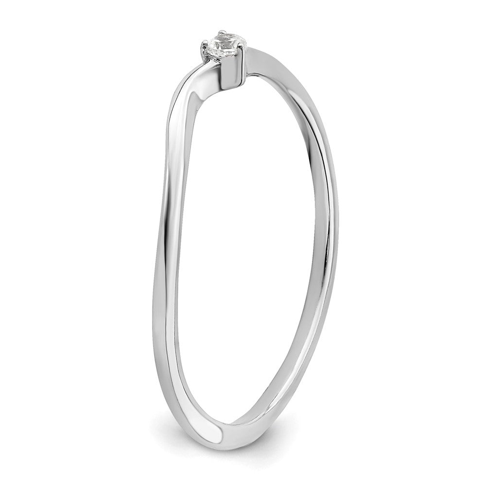 14K White Gold First Promise Lab Grown VS/SI FGH Dia Complete Promise Ring