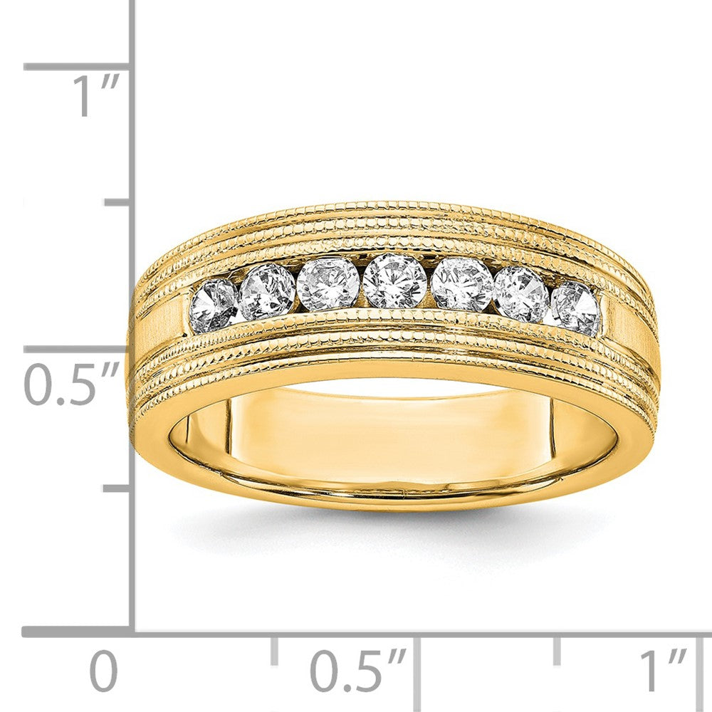 14K Lab Grown Diamond VS/SI FGH Polish & Satin Mens Ring