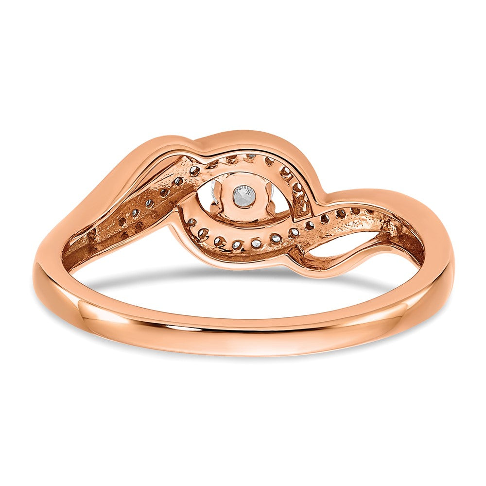 14K Rose Gold Lab Grown Diamond VS/SI FGH Petite Bypass Engagement R