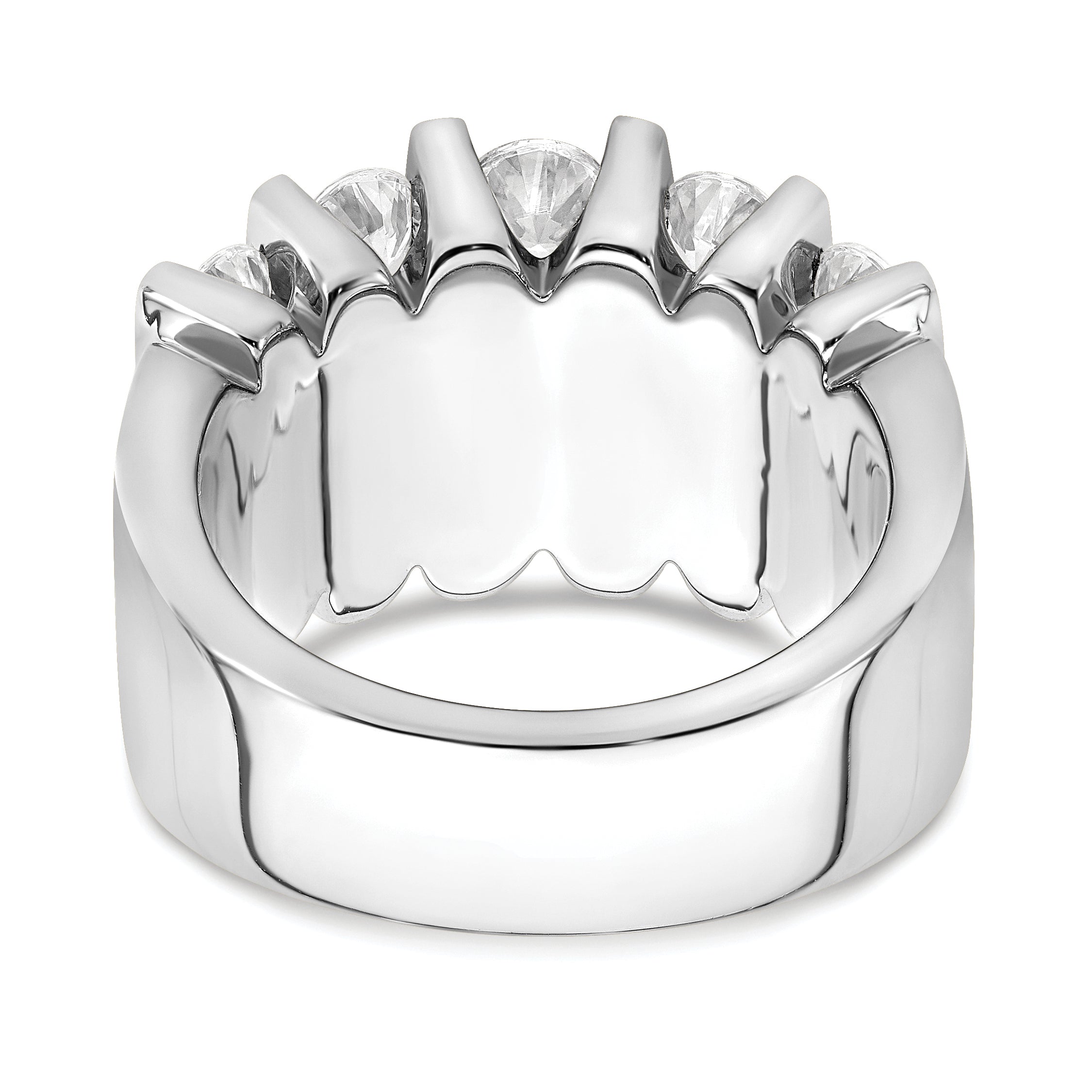 14k White Gold 1 carat Lab Grown Diamond VS/SI+ G+ Complete Fashion Band