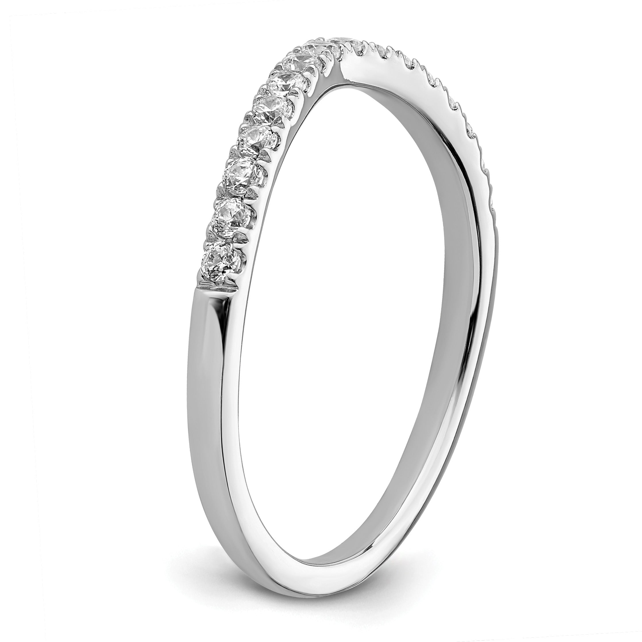 14k White Gold 1/2 carat Lab Grown Diamond VS/SI+ G+ Complete Set of Two Wedding Bands