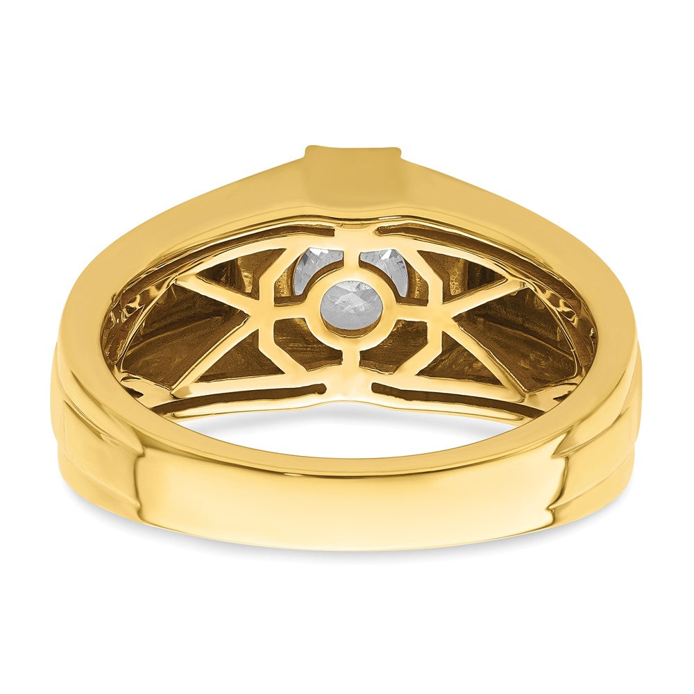 14K Certified Lab Grown VS/SI FGH Dia Complete Men's Ring