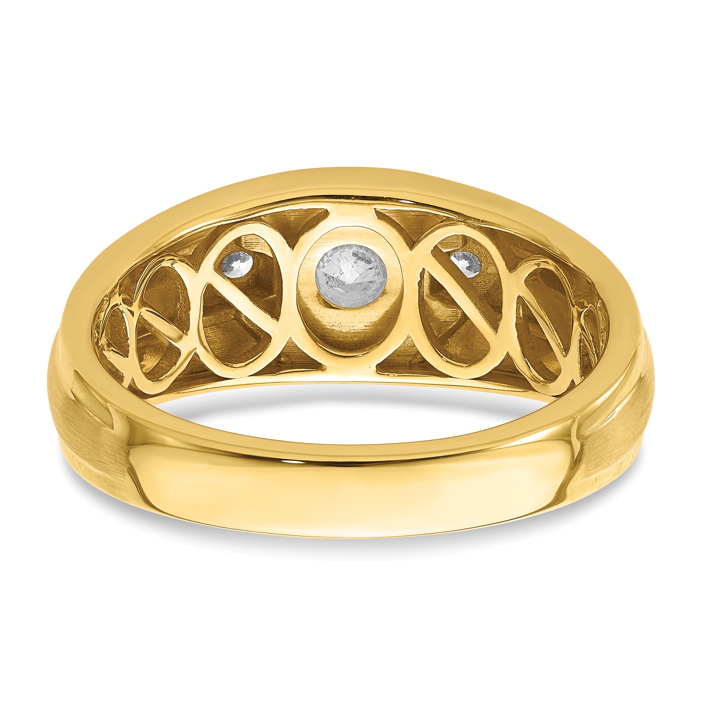 IBGoodman 14k 1/15 carat Lab Grown Diamond VS/SI+ G+ Semi Mount Men's Ring