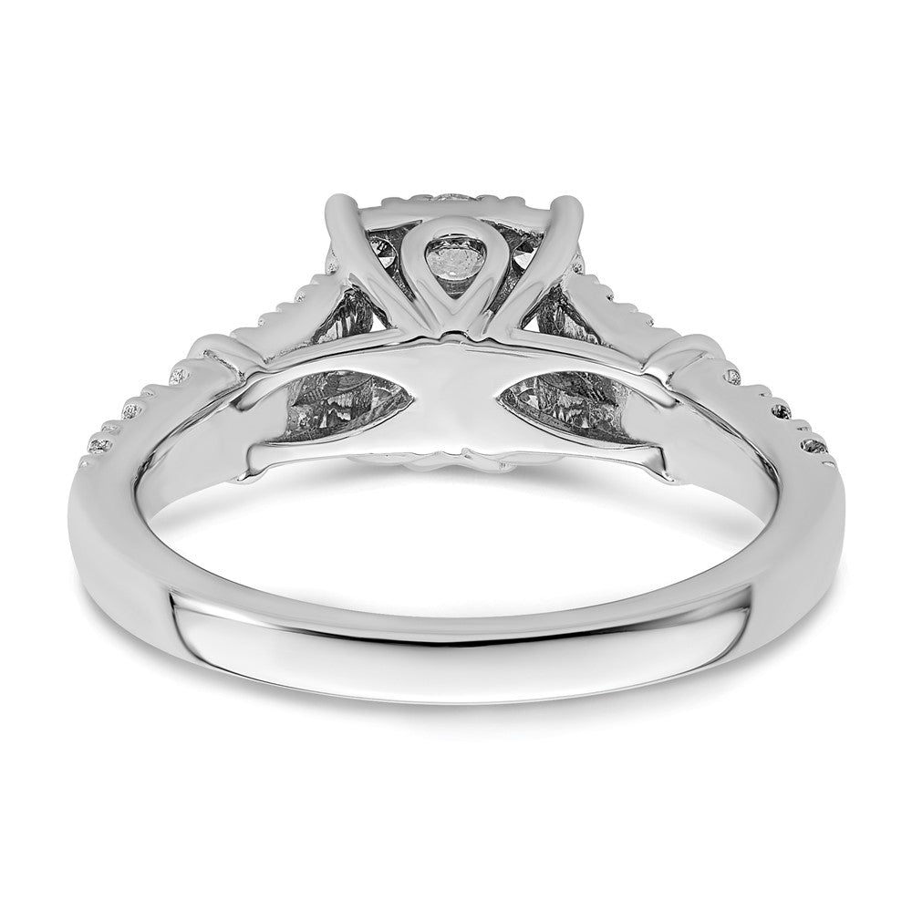 14K White Gold Lab Grown Diamond VS/SI FGH Cluster Ring
