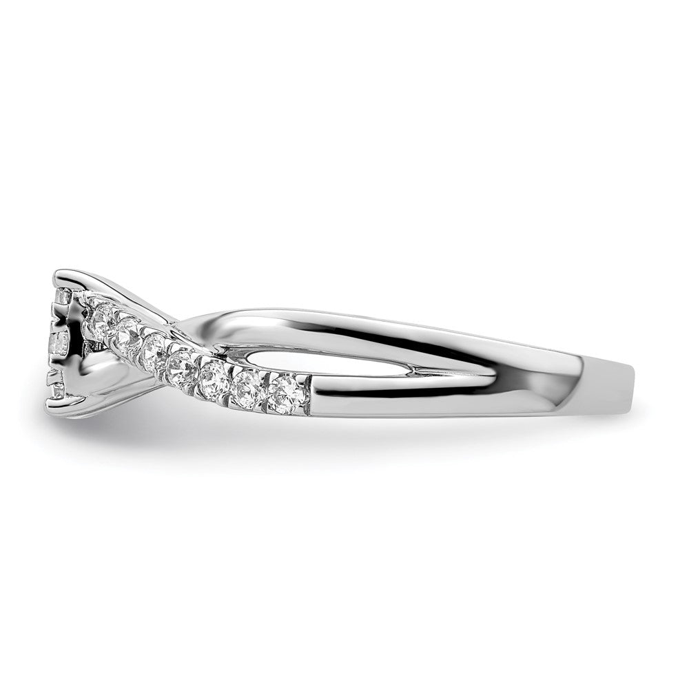 14K White Gold Lab Grown Diamond VS/SI FGH Cluster Ring