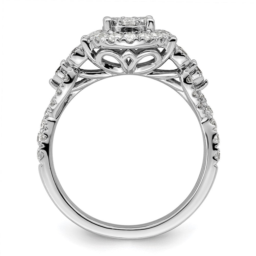 14K White Gold Lab Grown Diamond VS/SI FGH Cluster Ring