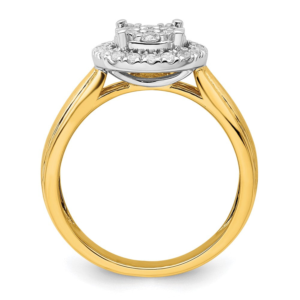 14K Two-Tone Lab Grown Diamond VS/SI FGH Cluster Ring