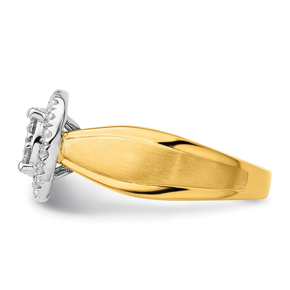 14K Two-Tone Lab Grown Diamond VS/SI FGH Cluster Ring