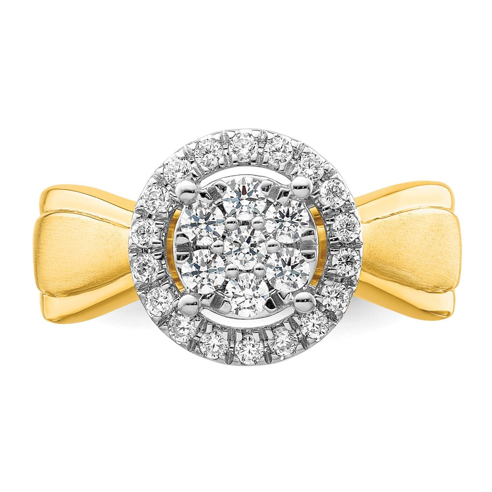14K Two-Tone Lab Grown Diamond VS/SI FGH Cluster Ring