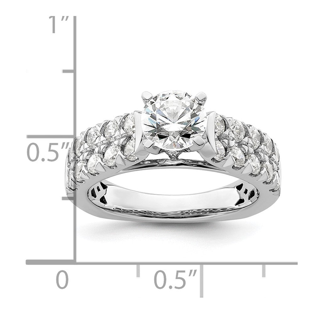 14K White Gold Lab Grown Diamond VS/SI FGH Semi-mount Engagement Rin