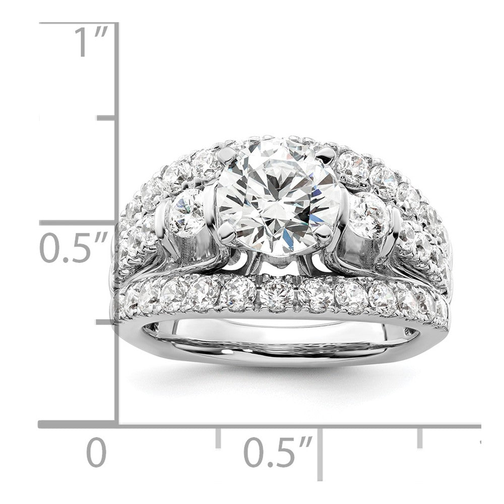 14K White Gold Lab Grown Diamond VS/SI FGH Semi-mount Engagement Rin