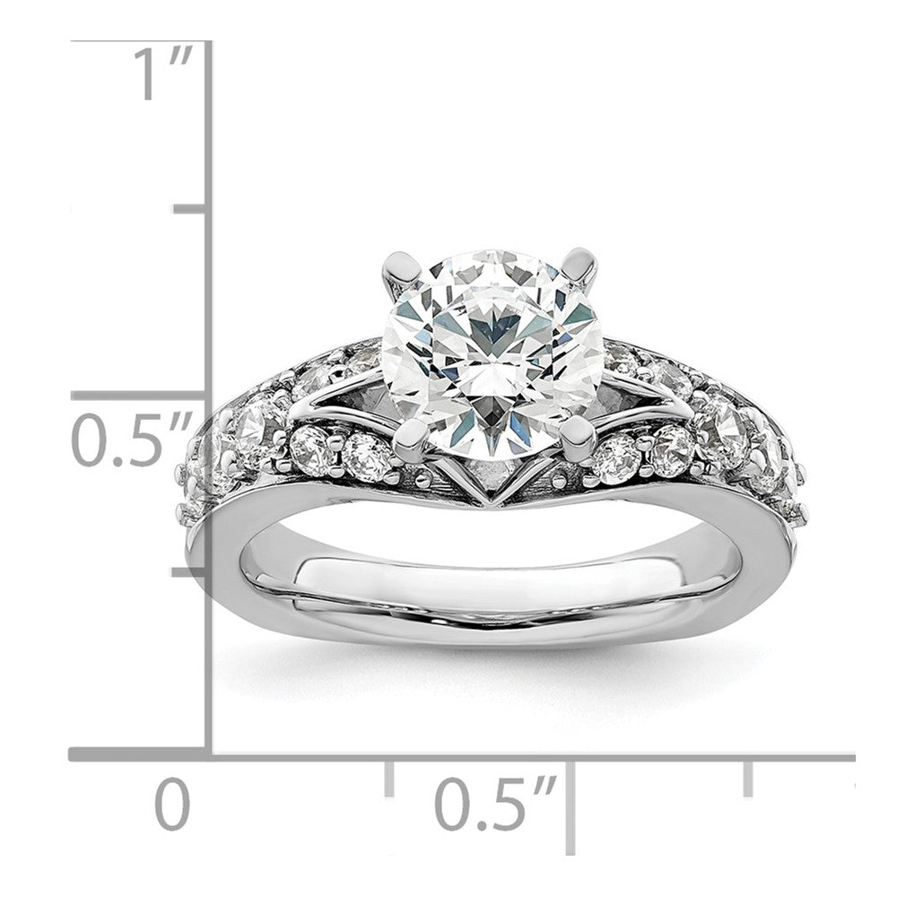 14K White Gold Lab Grown Diamond VS/SI FGH Semi-mount Engagement Rin