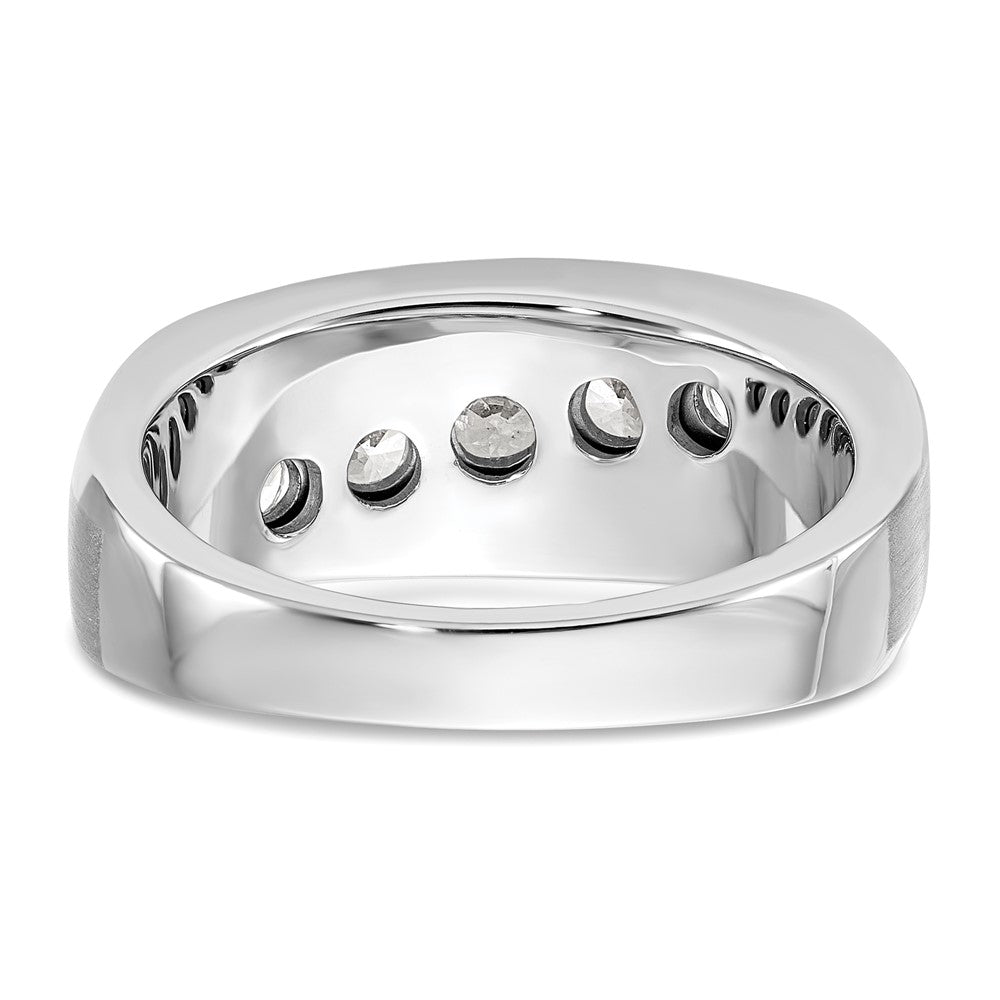 10K White Gold Lab Grown Diamond VS/SI FGH Men's 5-Stone Ring
