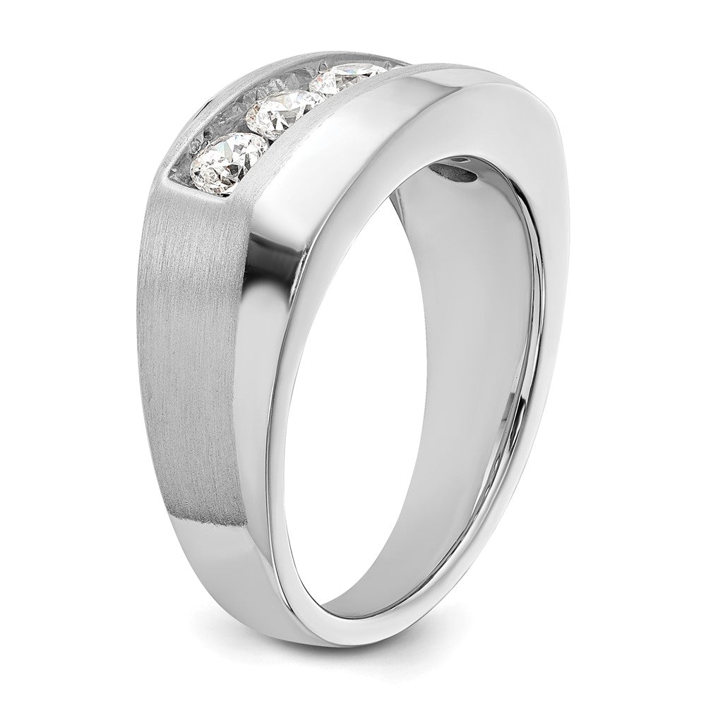 10K White Gold Lab Grown Diamond VS/SI FGH Men's 5-Stone Ring