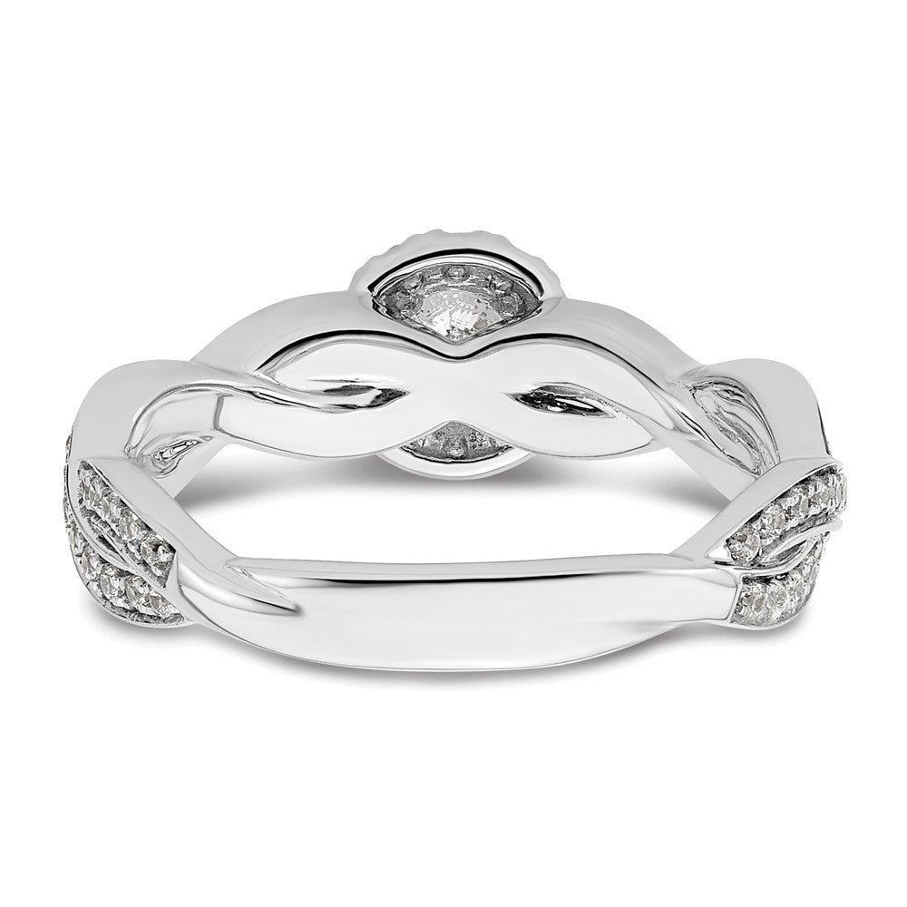 10K White Gold Eternal Promise Lab Grown VS/SI FGH Dia Halo Complete Ring