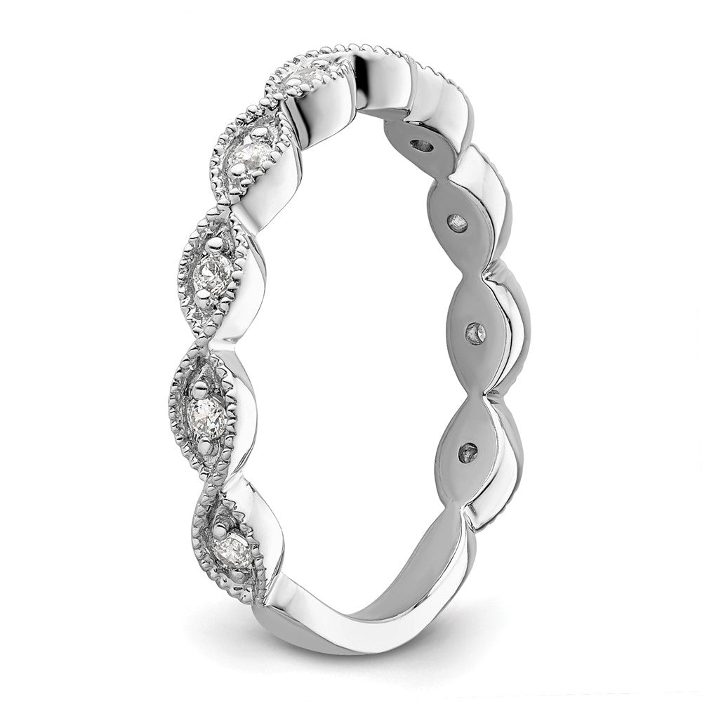 14K White Gold Lab Grown Diamond VS/SI FGH Wedding Band