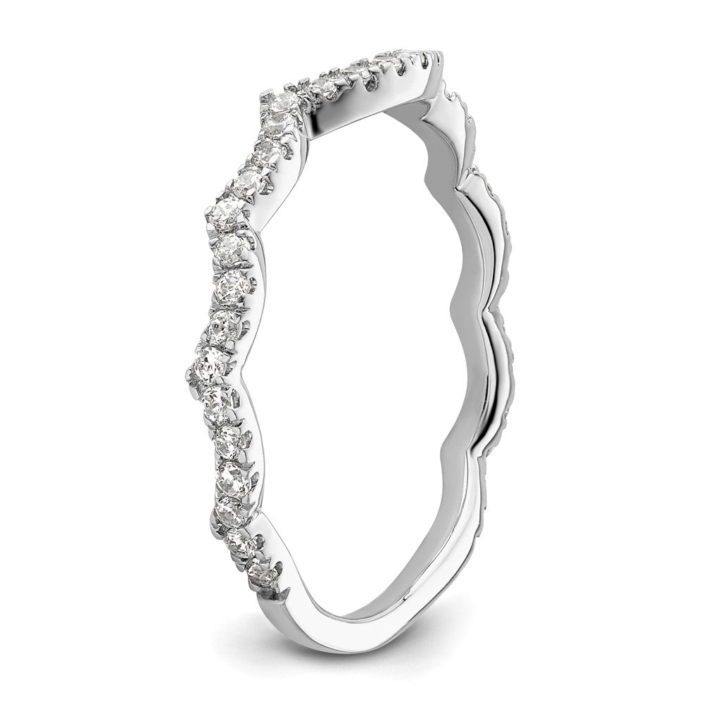 14K White Gold Lab Grown Diamond VS/SI FGH Wedding Band