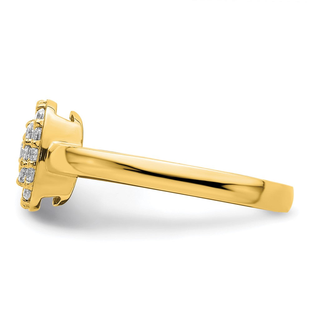 14K Lab Grown Diamond VS/SI FGH Squared Halo Ring