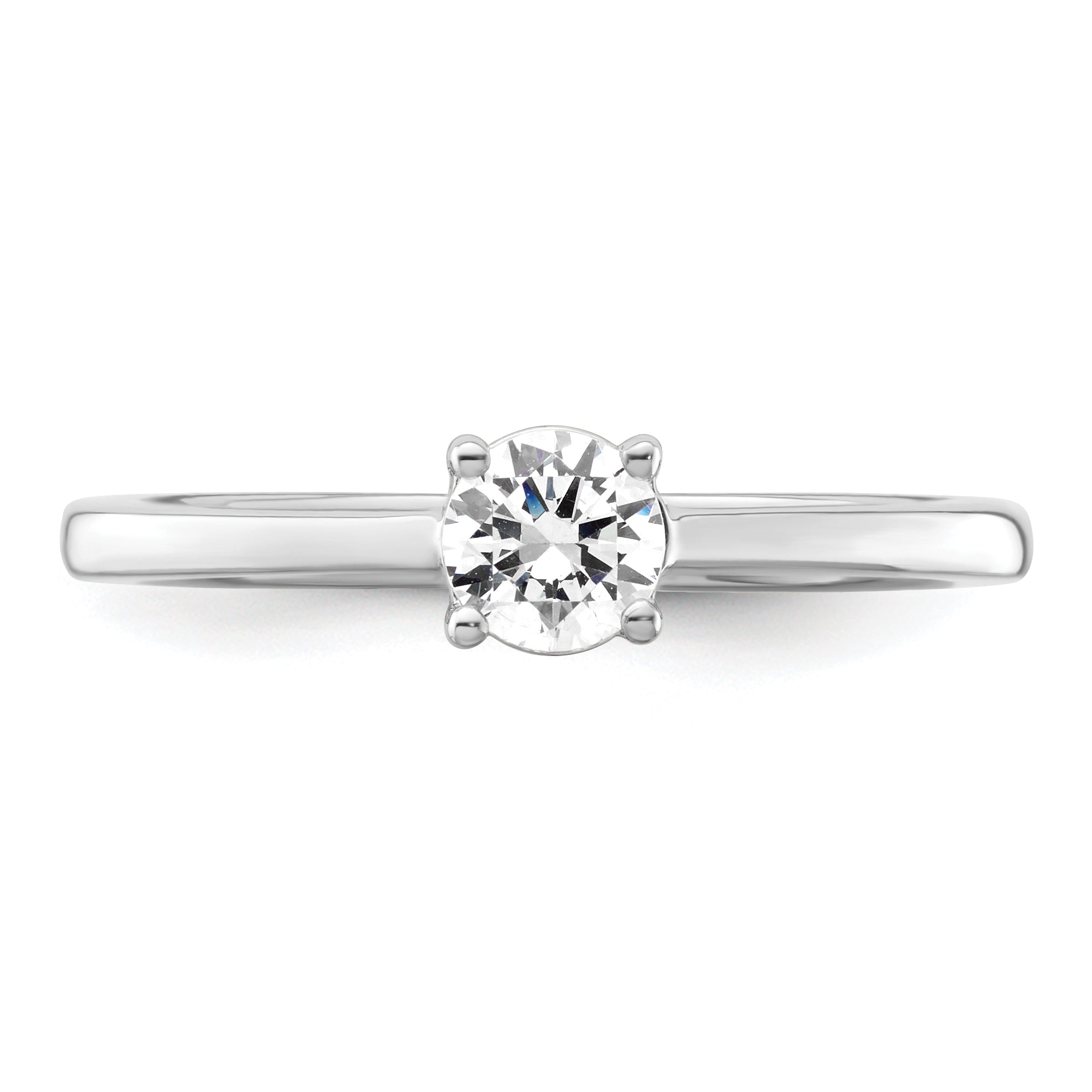 14k White Gold 1 carat Lab Grown Diamond VS/SI+ G+ Complete Engagement Ring