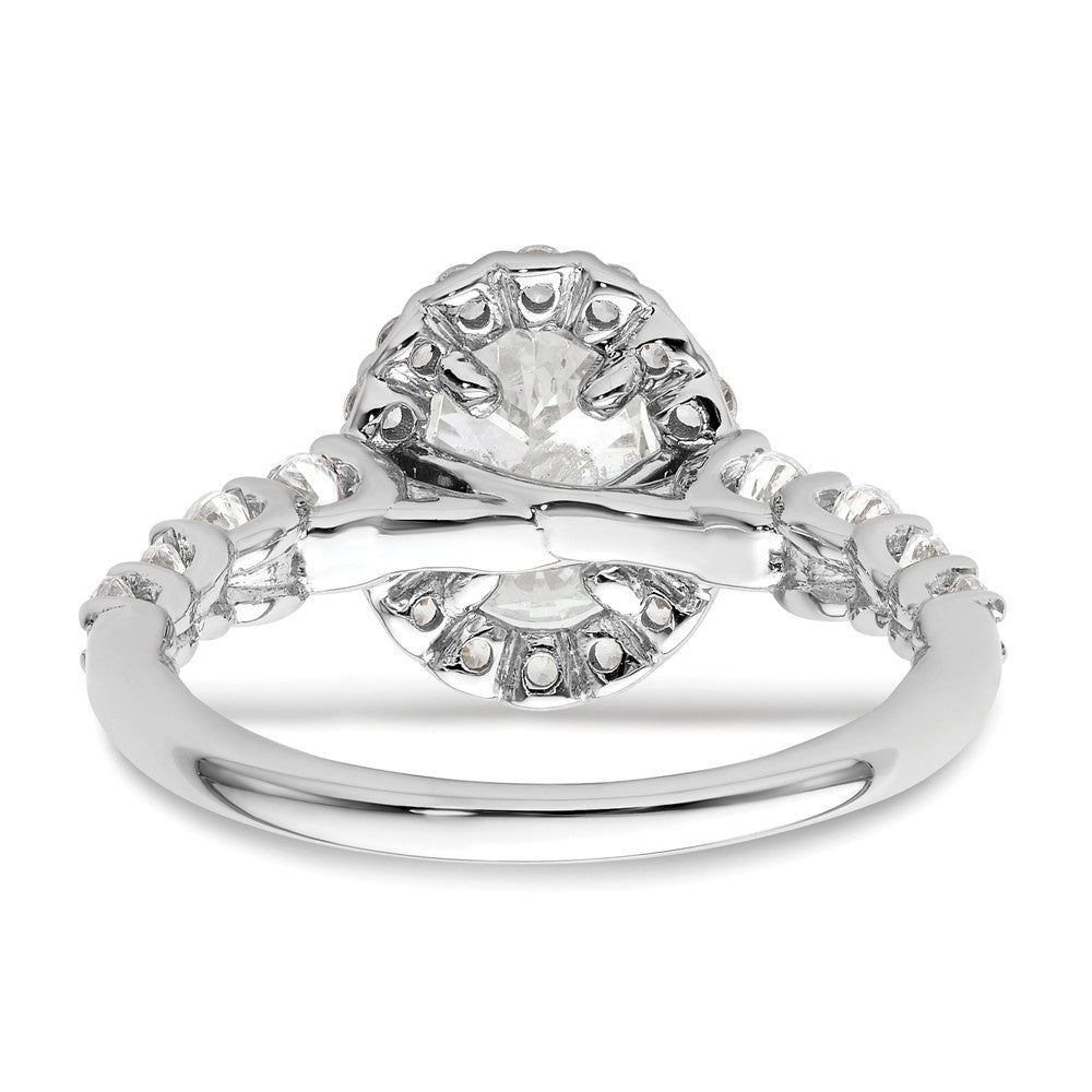 14K White Gold Lab Grown VS/SI FGH Dia Semi-mount Halo Engagement Ring