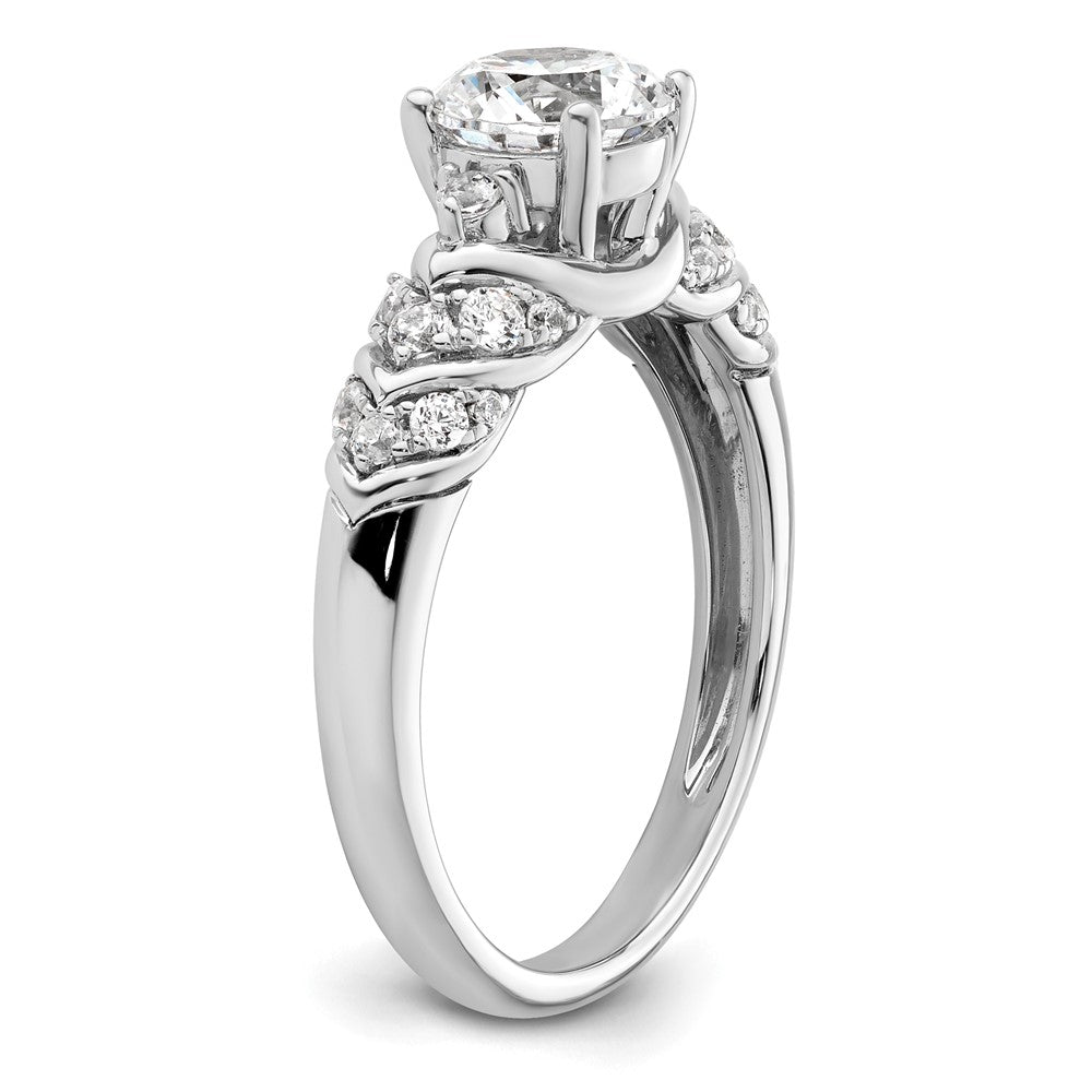 14K White Gold Lab Grown VS/SI FGH Dia Semi-mount Engagement Ring