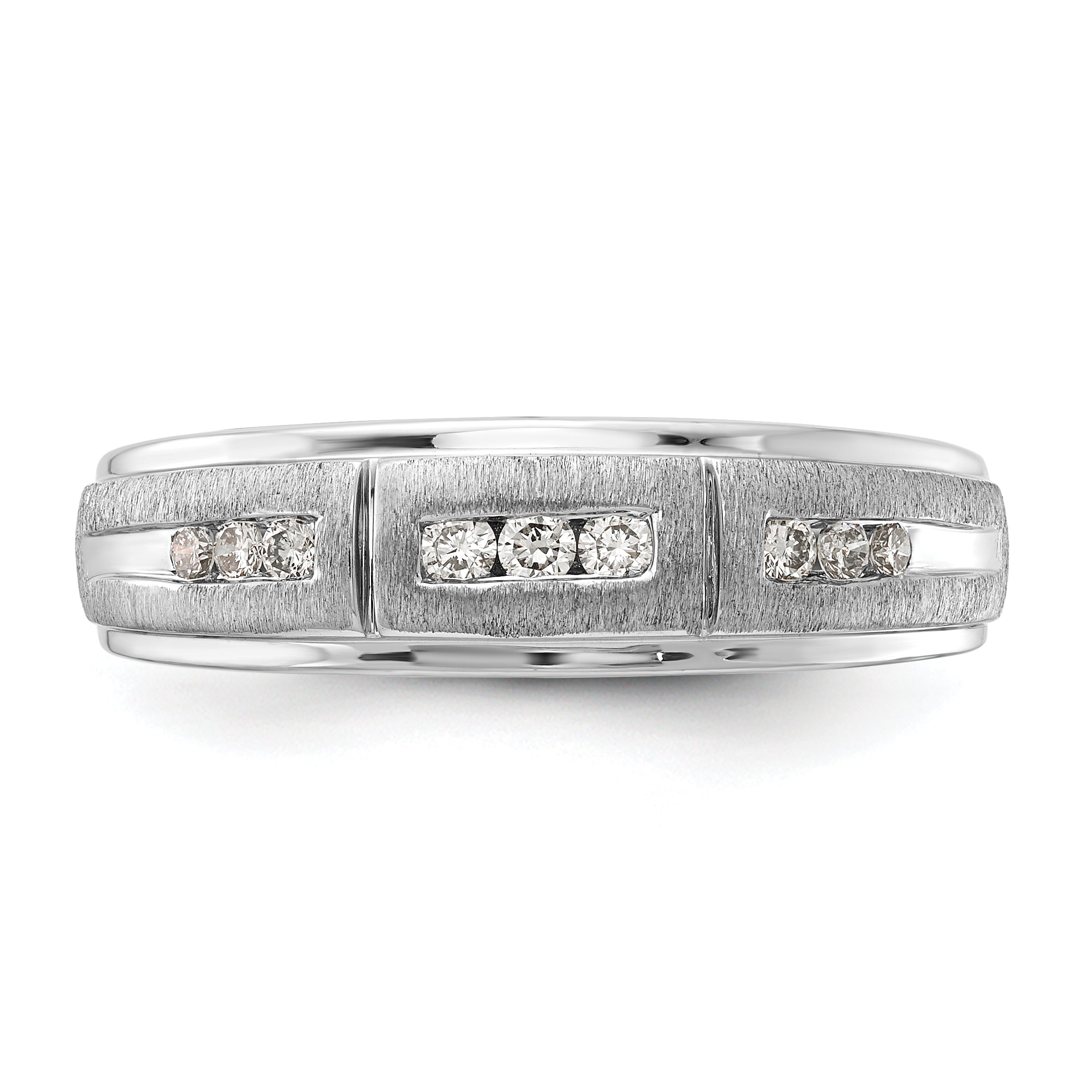 IBGoodman 10k White Gold 1/5 carat Lab Grown Diamond VS/SI+ G+ Complete Men's Ring
