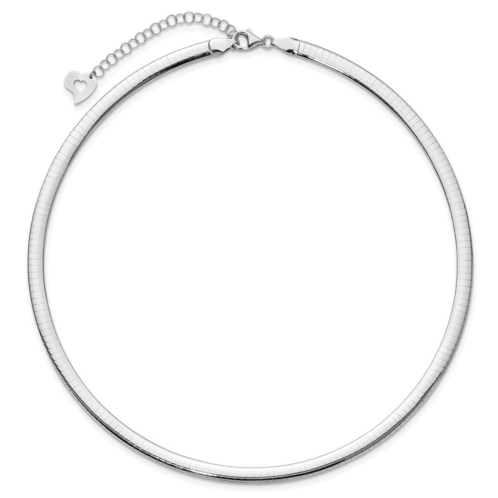 14k Two-tone Lt Reversible 5mm Omega w/extender Necklace