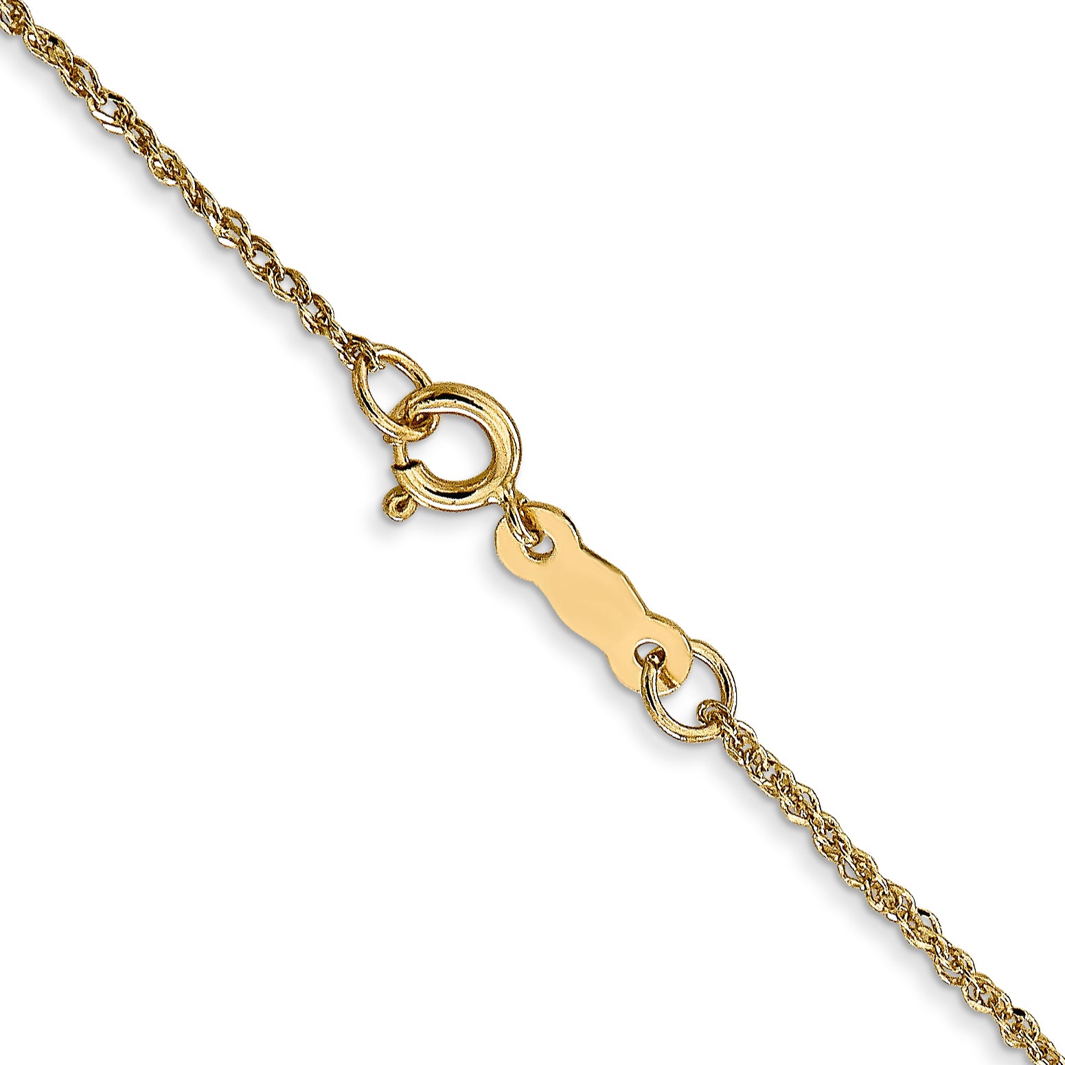 14K 14 Inch 1.1Mm Ropa With Spring Ring Clasp Chain