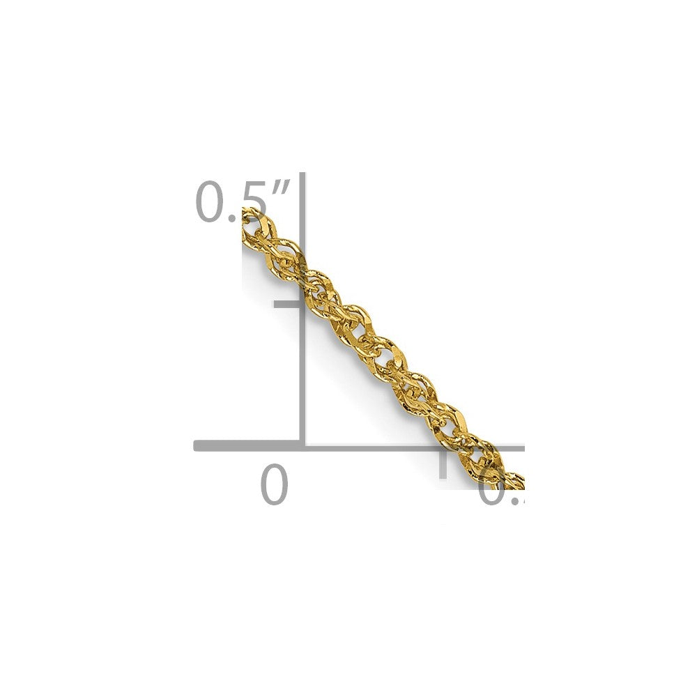 14K 14 inch 1.7mm Ropa with Lobster Clasp Chain