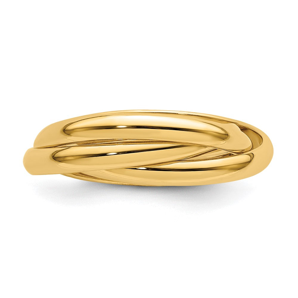 14k Polished Rolling Ring Size 7.5