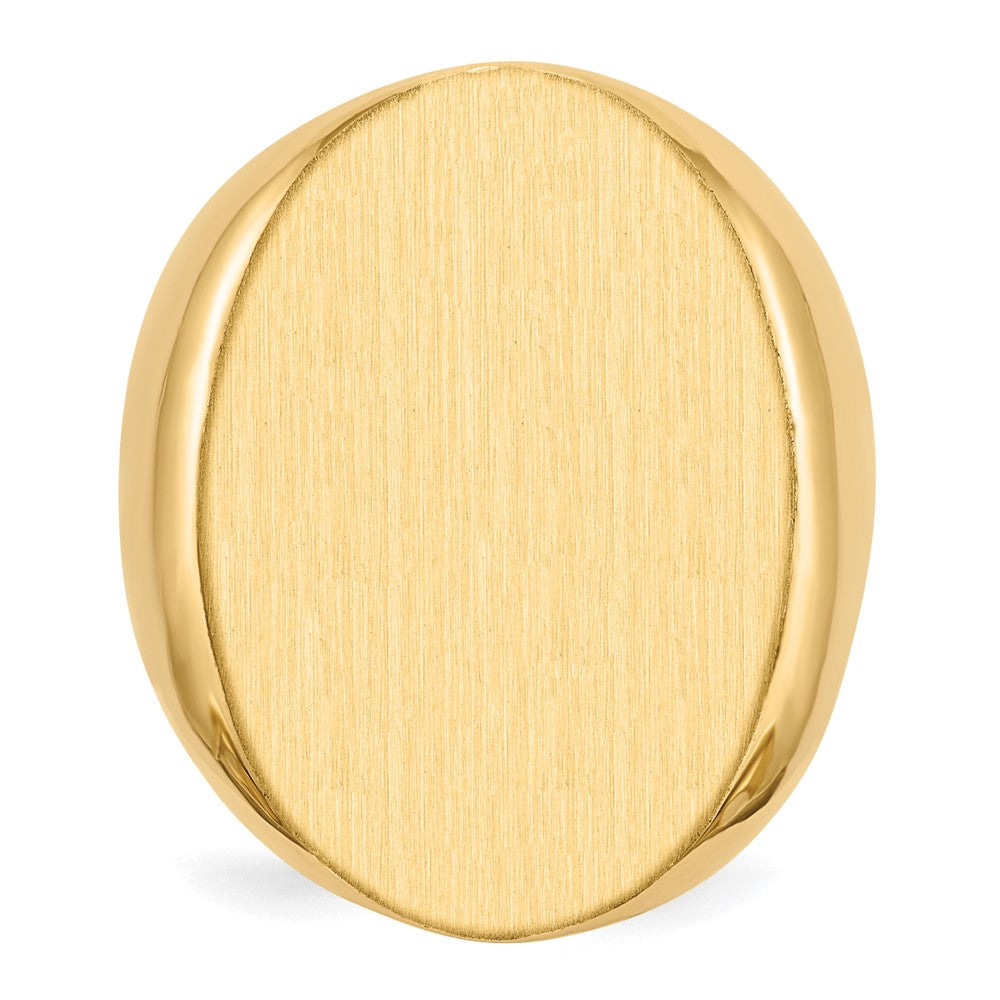 14k 26.5x19.0mm Closed Back Men's Signet Ring