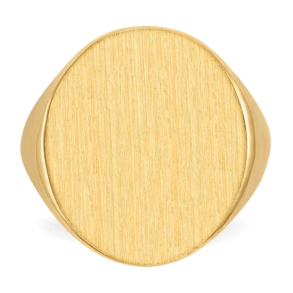 14k 22.0x18.0mm Open Back Men's Signet Ring