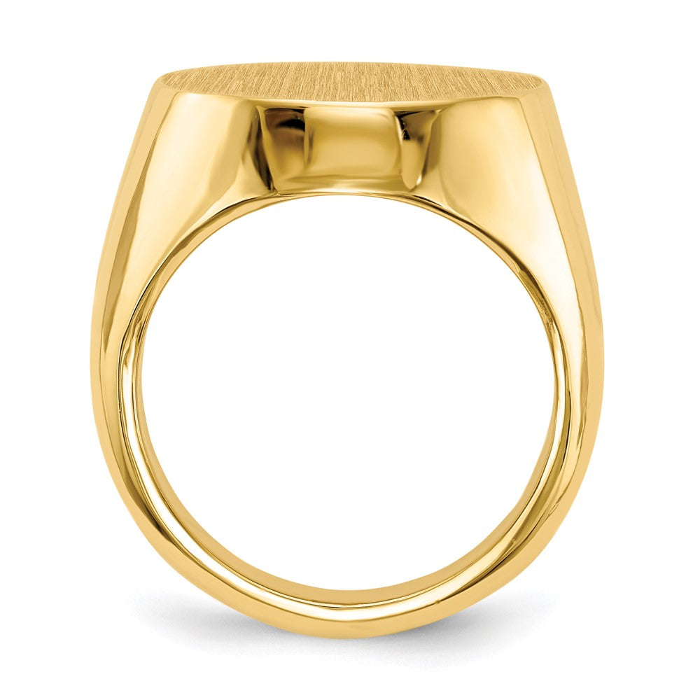 14k 20.0x18.0mm Closed Back Men's Signet Ring