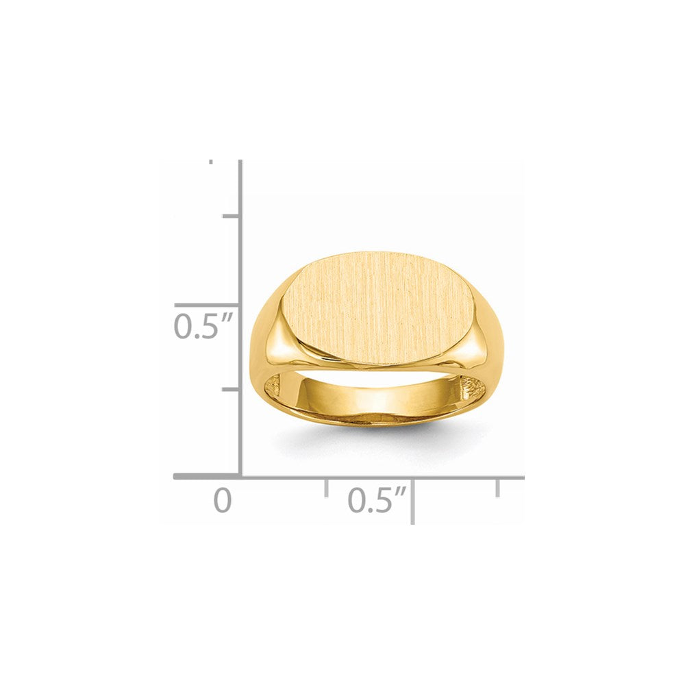 14k 9.5x15.0mm Open Back Signet Ring