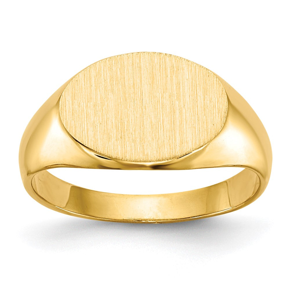 14k 11.0x7.5mm Closed Back Child's Signet Ring
