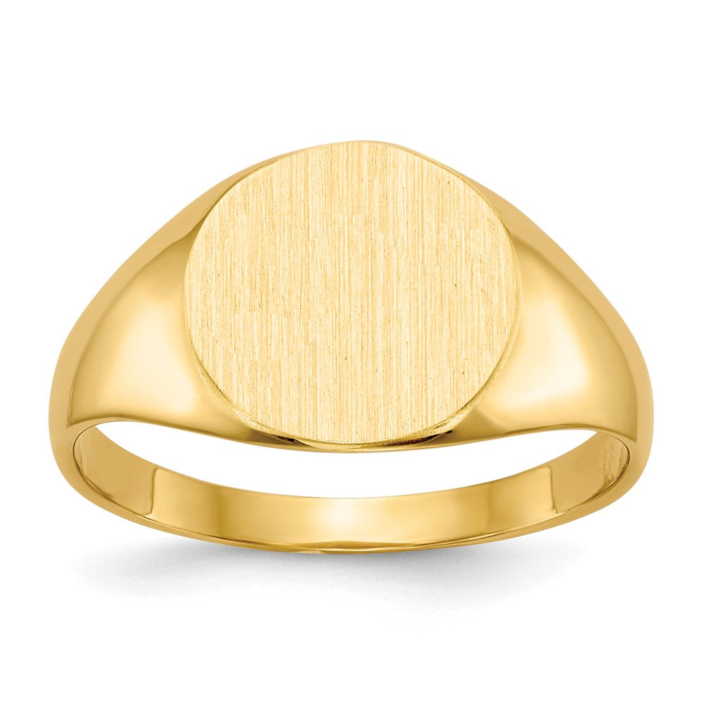 14k 9.5x10.0mm Closed Back Signet Ring